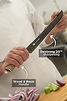 Vista 2 de Dalstrong Cuchillo para rebanar – Valhalla Series Ravenstone Black Blade Titanium Coated – Premium 9CR18MOV HC Steel – Mango de resina y madera