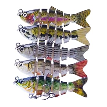 Amazon.com : HUFFA 7cm 8.5g Mini Multi Jointed Shad Swimbait