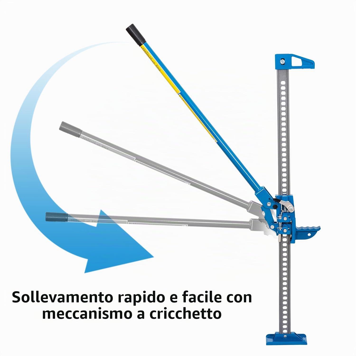 KATSU Farm Jack Heavy Duty 48" 3 Ton Capacità di Carico Offroad Martinetto con Attacco Sollevatore Lift Mate, Cricchetto ad Alto Sollevamento Cric Fuoristrada per ATV 4x4 Trattori Camion