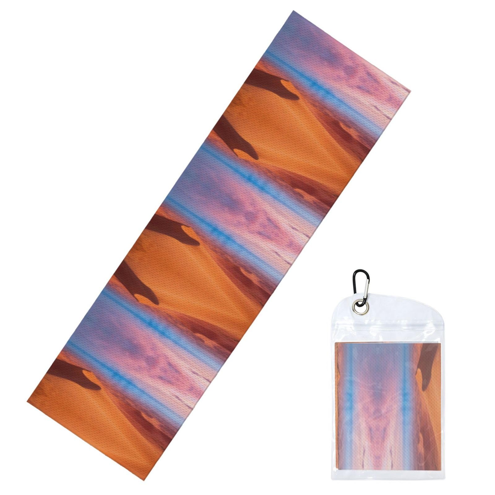 DUYIOKH Desert & Pastel Sky Print Cooling Towel, Portable Towel for Gym Workout Golf Beach World Cup Sports Hot Weather