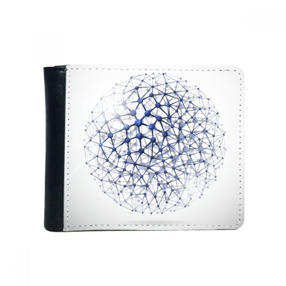Portefeuille en cuir multicolore chic avec motif de structure atomique