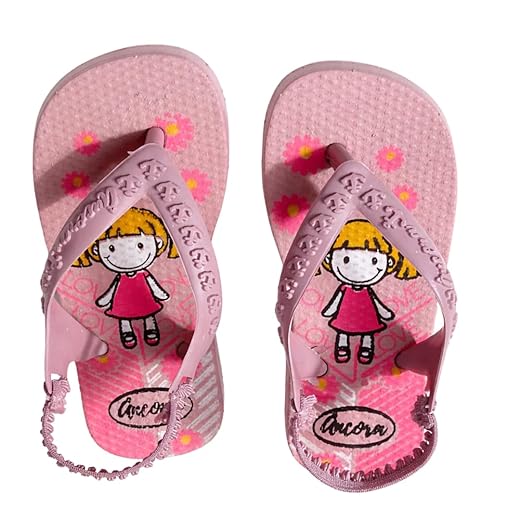 Chinelo Baby Infantil Feminino Bonequinha Rosa | Sandália Menina Confortável Antiderrapante Praia Piscina