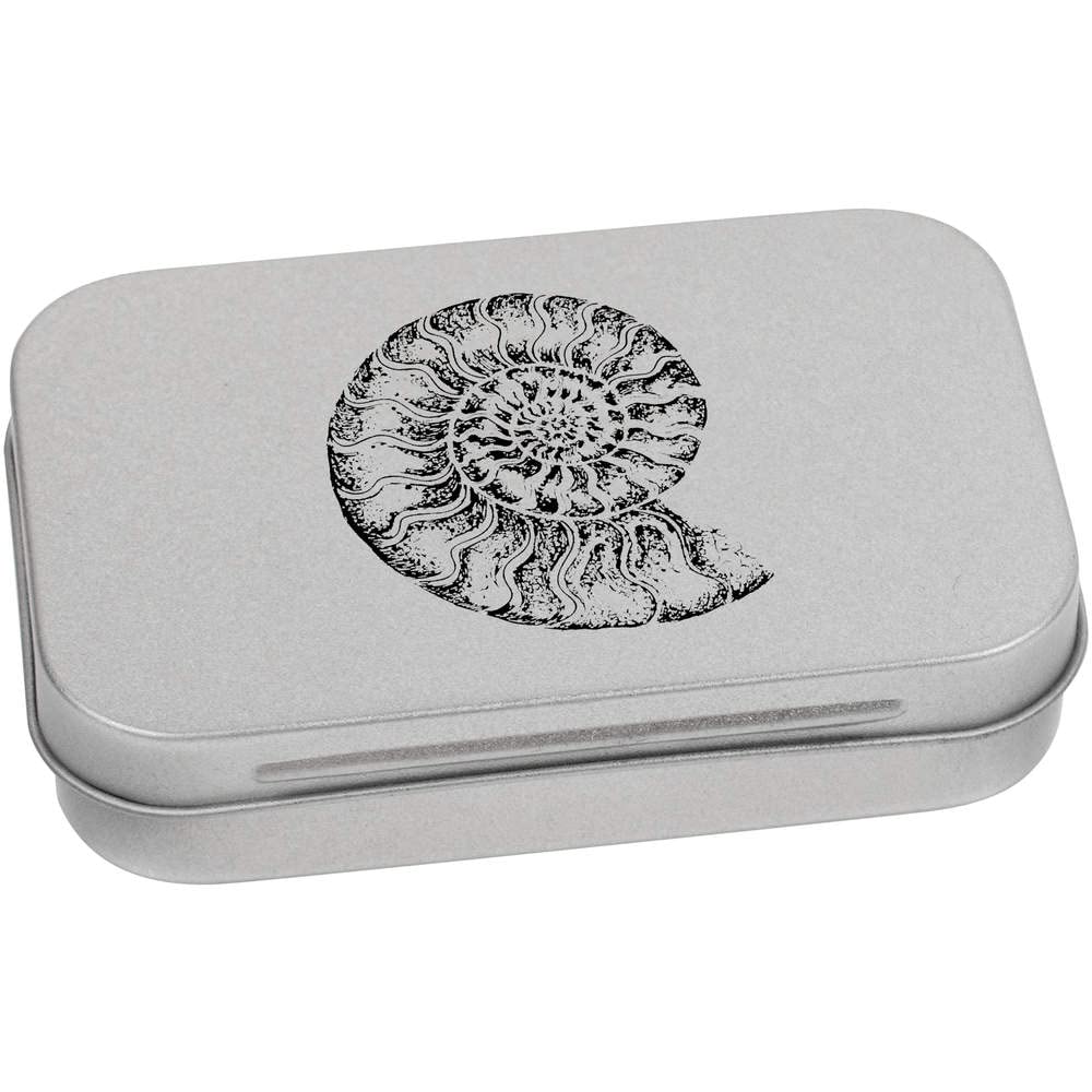 Azeeda 95mm 'Ammonite' Metal Hinged Tin/Storage Box (TT00201951)