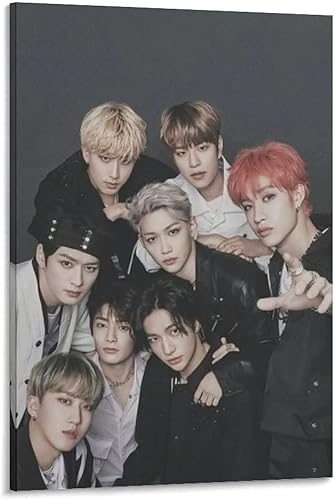 Póster SKZ para niños callejeros, póster de arte en lienzo Kpop y arte de pared, impresión moderna para dormitorio familiar, obras de arte de arte