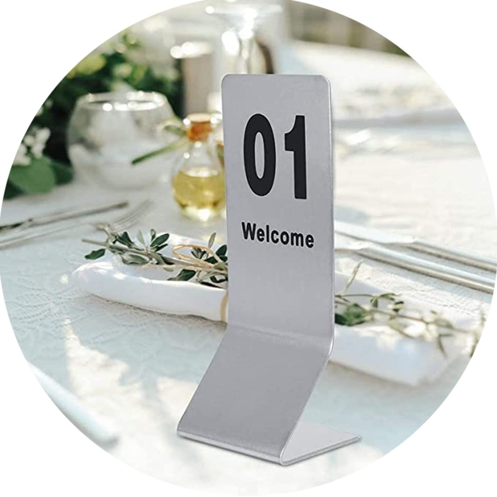Señalización Digital, Etiquetas con números de Metal, Tarjetas Mesa número 1 a 25/50, se Pueden Utilizar ampliamente en restaurantes, Bares, Fiestas y Bodas(25pcs)