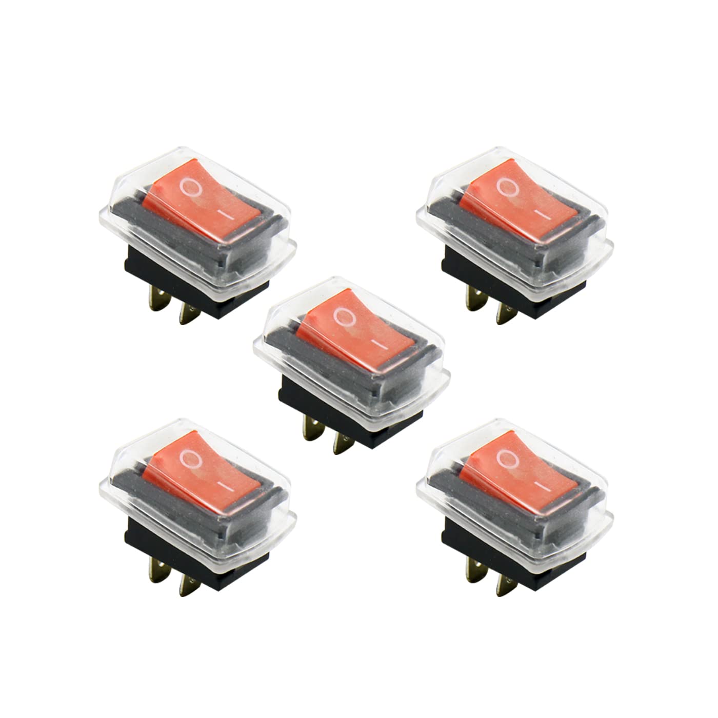Electronic Spices KCD1 6a 250v Ac 2 Pin Spst Red Color Small Plastic Rocker Switch With Cover Pack of 5pcs (B0BFQ9NC66) Amazon Price History, Amazon Price Tracker