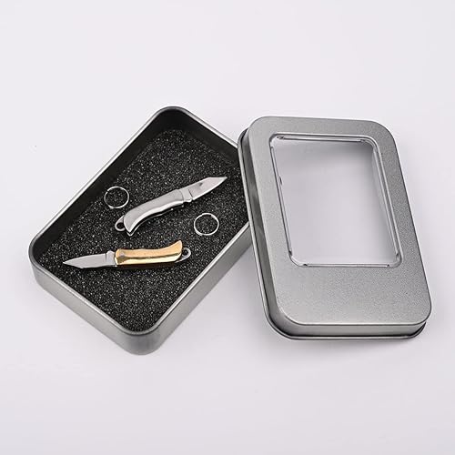 Miniatura 3 de NHDT 2 cuchillos pequeños para abrir paquetes, EDC pequeños de 1.1 pulgadas para colgar en un llavero, herramienta portátil ultraligera de 0.22