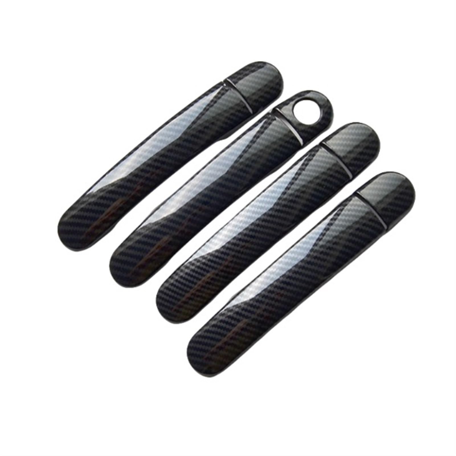 Qunfd 4Handle 1 Keyhole Carbon Fiber Door Handle Cover Fit For Octavia Tour Tradition Drive Mk1 1U 1996~2004 2003 Car Accessories(4Handle 1 Keyhole)