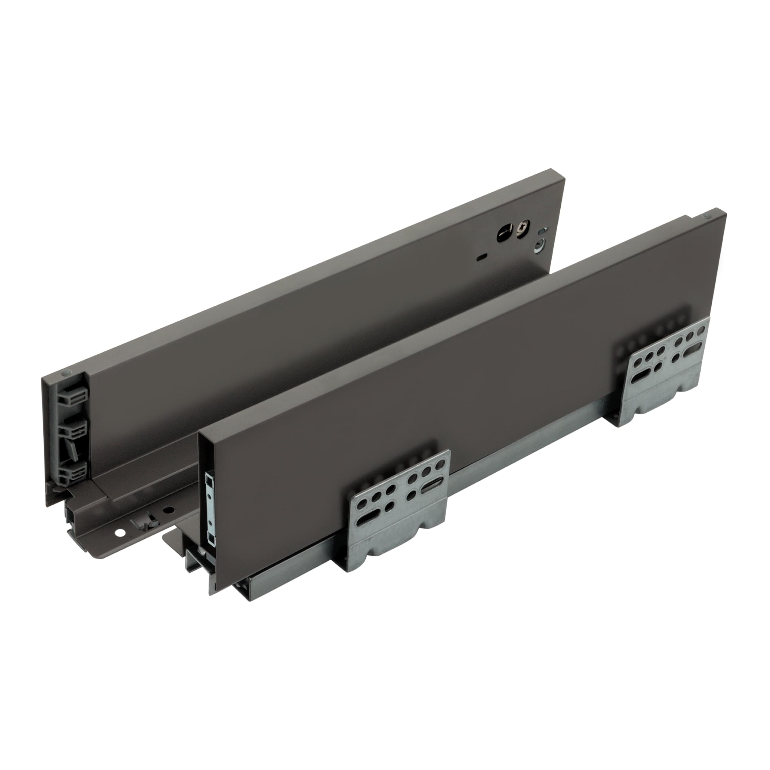 iKG Tandem Box ITB-SC-FE-SYN-88 X 400MM 16" | Coled Rolled Steel/Galvanized Sheet/Soft Close Tandem Box for Drawer Cabinet 45 KG Capacity - Grey 1