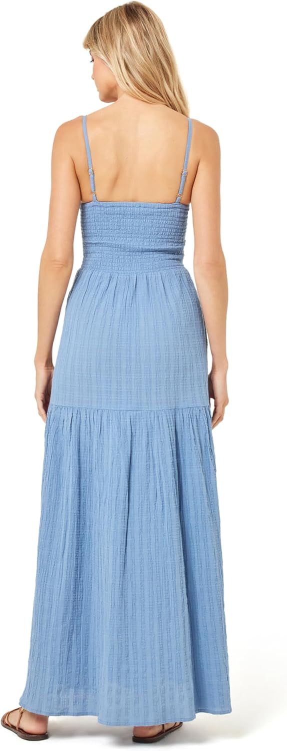 L*Space Mallorca Dress for Women, Full Length Maxi with Adjustable Straps, Tiered Skirt, Chic Dress for Vacation, 100% Cotton - Image 3