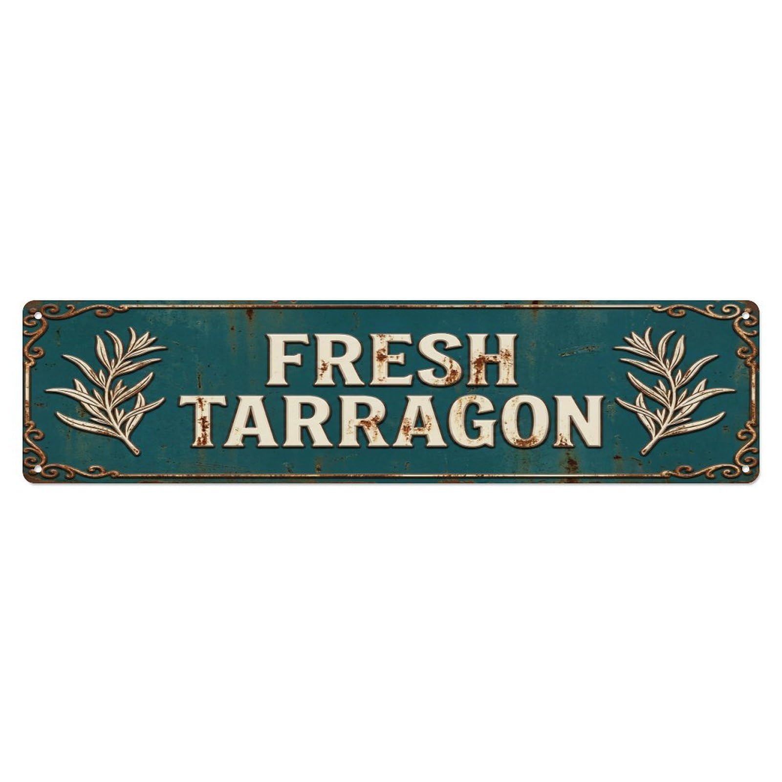 FRESH TARRAGON Vintage Herb Rustic Farmhouse Metal Tin Sign