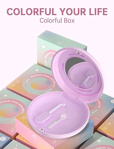 Miniatura 6 de Funda de retención, funda delgada de alineador con espejo, compatible con Invisalign, bonita funda de retención con orificios de ventilación,