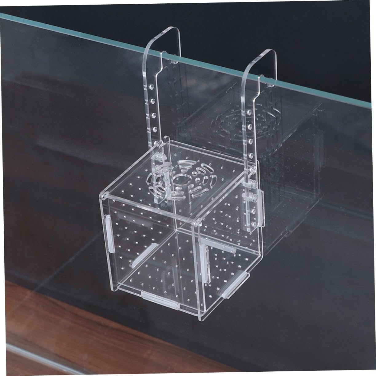 COLLBATH 2pcs Transparent Fish Tank Breeding Isolation for Protecting Fish and Ensuring Water Aquariums