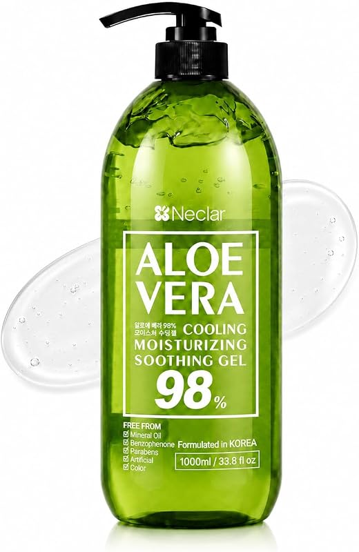 Neclar Gel de Aloe Vera 1 L com textura transparente