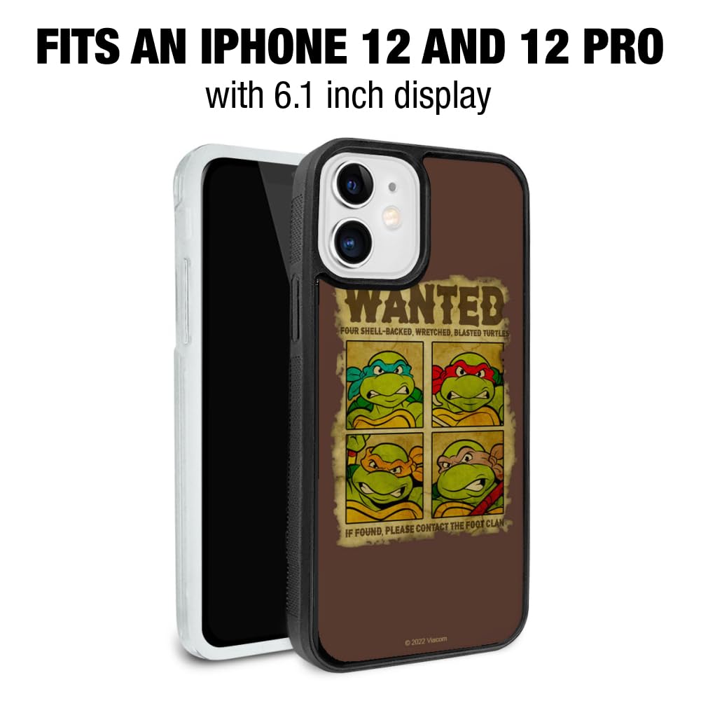 Amazon.com: Teenage Mutant Ninja Turtles Most Wanted Protective Slim Fit  Hybrid Rubber Bumper Case Fits Apple iPhone 12 Pro and 12 : Cell Phones &  Accessories