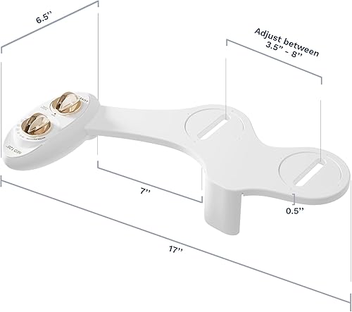 Miniatura 29 de Aplique de bidé de para inodoro Luxe Bidé Neo 185 (Elite Series), boquilla doble auto limpiante, agua dulce, no eléctrico, mecánico, con fuertes Azul