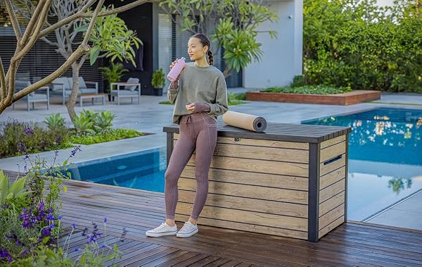 Keter Coffre de jardin Signature 870L - Aspect bois Douglas - 4