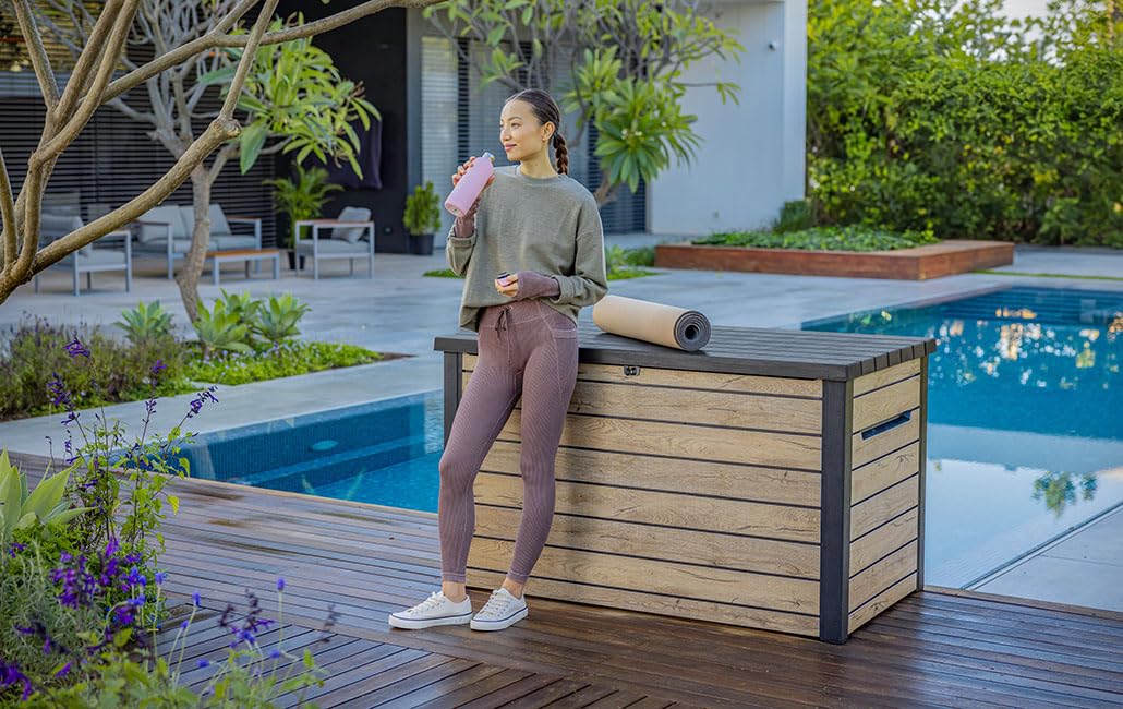 Keter Coffre de jardin Signature 870L - Aspect bois Douglas - 4