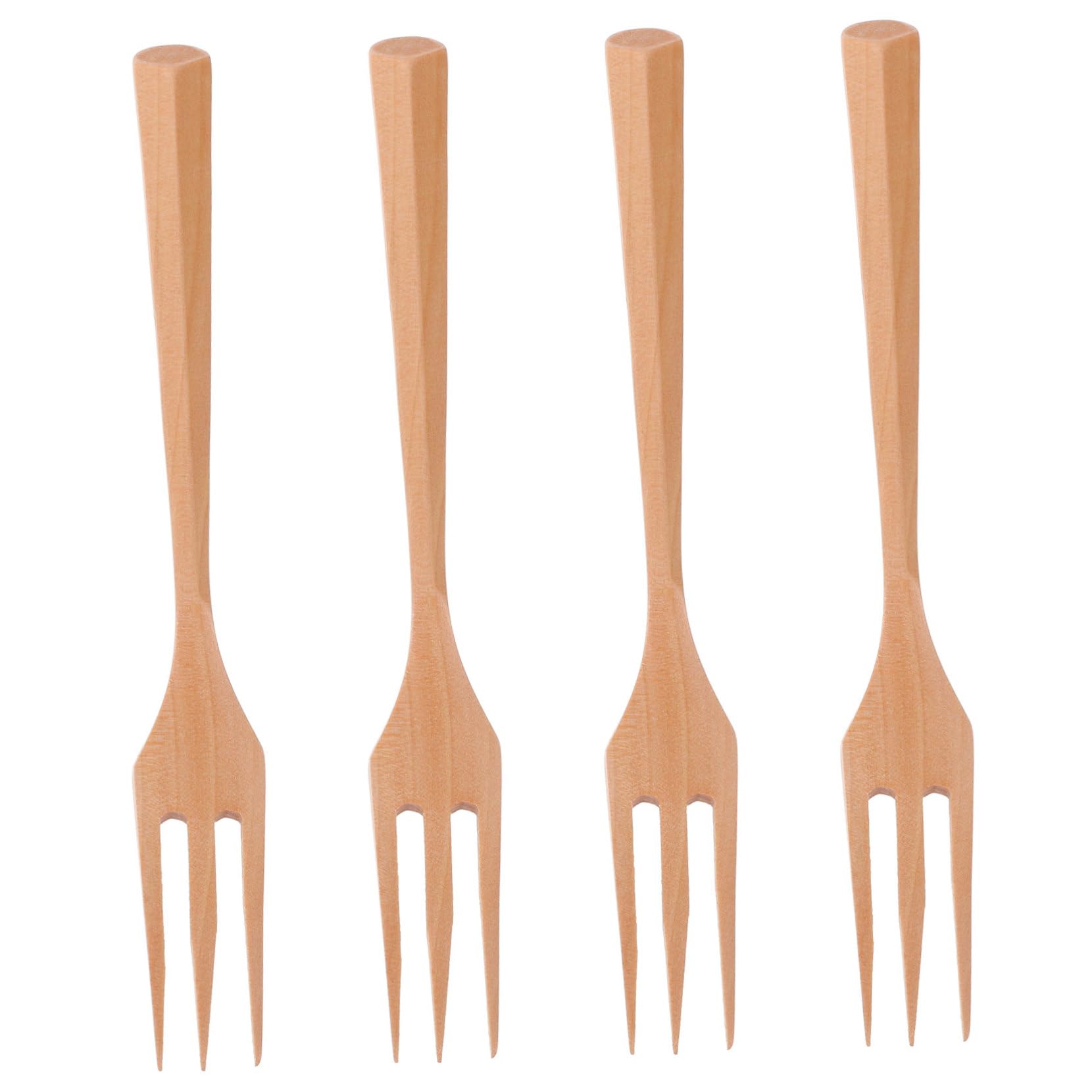 TIDTALEO Salad Fruit Forks Wooden Cooking Forks Salad Stirring Fork Easy Maintenance Restaurant-grade Silverware