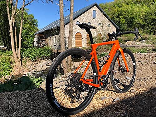 Tideace Post Mount Disc Brake Full Carbon Gravel Bicycle Frame 700X40C Road Racing Bike Carbon Frameset (Other Whole Color Glossy, M Thru Axle) #TOP6