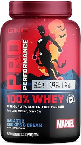 GNC Pro Performance 100% Whey - Marvel Galactic Cookies & Cream - 25 porciones