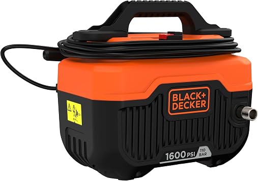 Black + Decker 1300 Watt, 110 Bar Horizontal Pressure Washer, BEPW1300H-QS