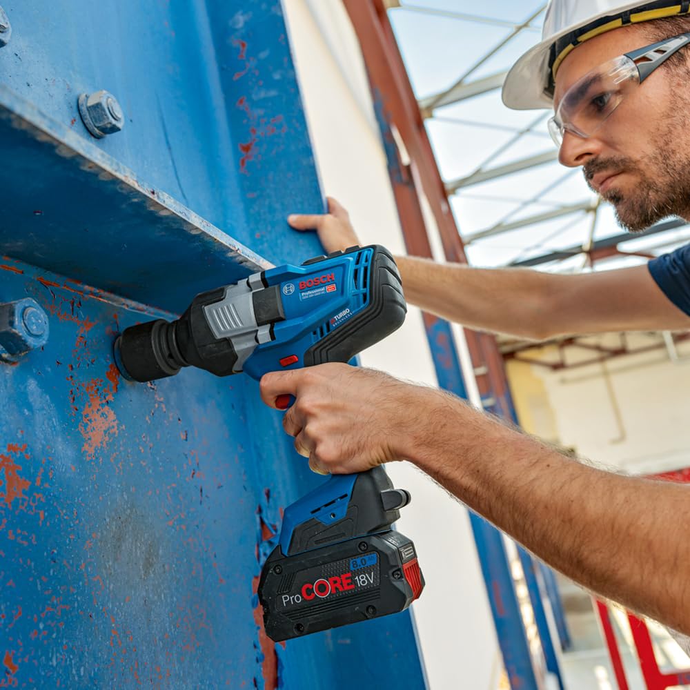 Bosch Professional 18V System boulonneuse sans-fil BITURBO GDS 18V-1600 HC (couple de serrage 1 600 Nm, couple de décollement 2 200 Nm, avec module Bluetooth GCY 42, L-BOXX)