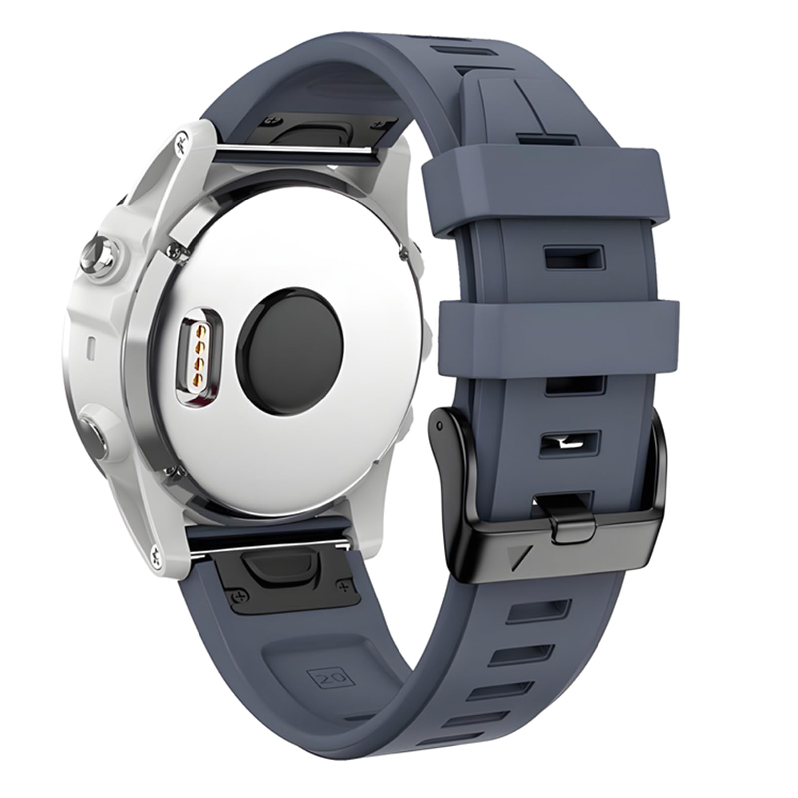 ANCOOL for Fenix 5S/6S/7S Watch Band 20mm Soft Silicone Watch Bands For Fenix 5S Plus/6S Pro/7S Pro Band(Slate)