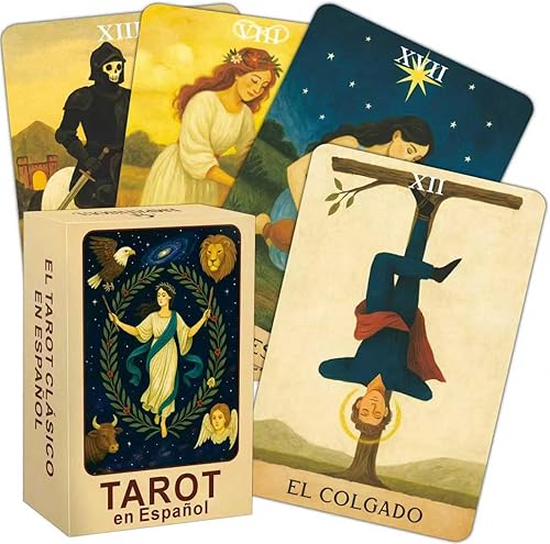 soulme 78 Cartas de Tarot para Principiantes, Baraja de Tarot española, Cartas de Tarot para Principiantes en español, 78 cartas de oráculos de