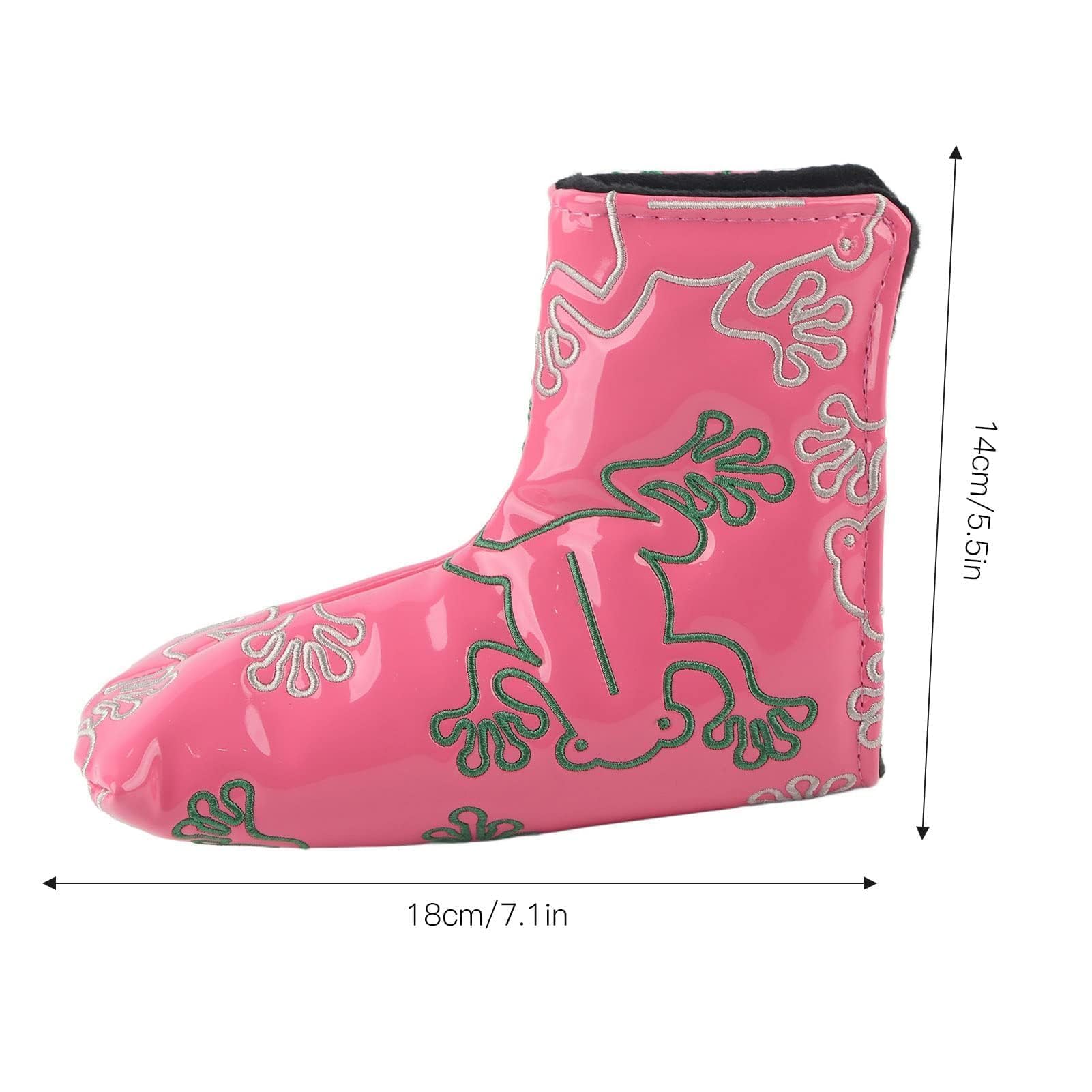 Agatige Copertura per Putter per Lame da Golf, Copricapo per Putter da Golf Copritesta per Ricamo con Chiusura Magnetica Protettiva in PU(Rosa)