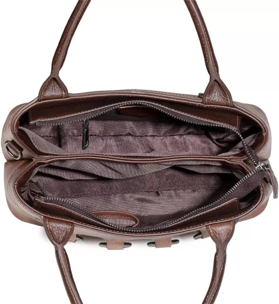Casual Genuine Leather Handbag for Women Retro Handmade Large Capacity Shoulder Messenger Bag Vintage