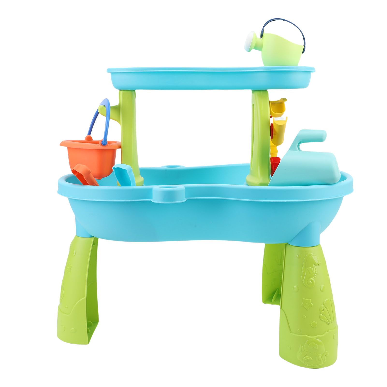 Sandtisch-Set für, Großer Spielbereich, Komplettes Zubehör, Leicht zu Reinigen, für Familien, Kindergärten, Sommerspielzeug, 19-teilig