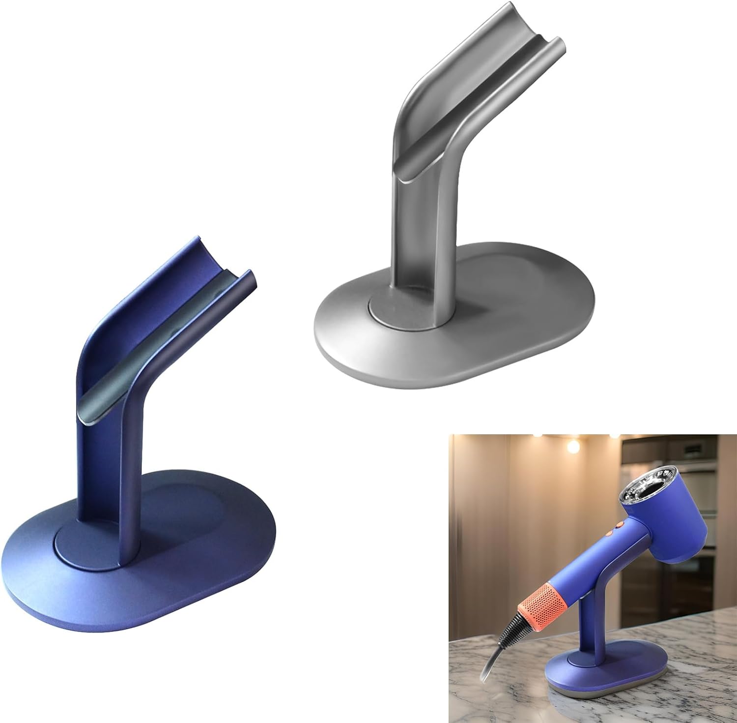 YWLUUOO Hair Dryer Holder for HD08 HD15 HD16 Aluminum Bracket Power Plug Holder Bathroom Organizers Desktop Hairdryer Care Tools Desktop Blow Dryer