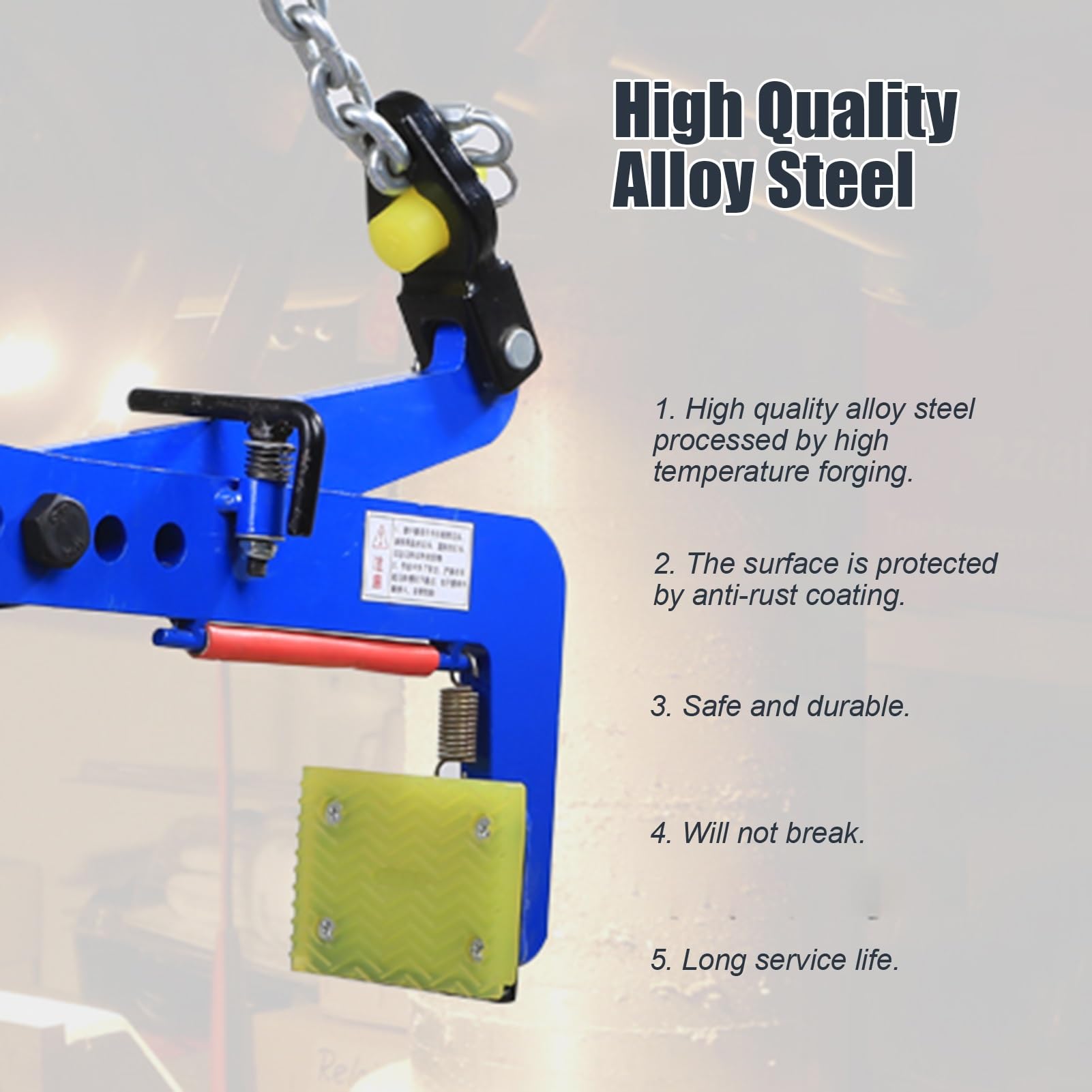 Abrazadera de elevación de losas de Granito de Alta Resistencia, Transporte Seguro de Bloques de Piedra y hormigón, Ideal para Trabajos de construcción y albañilería (un