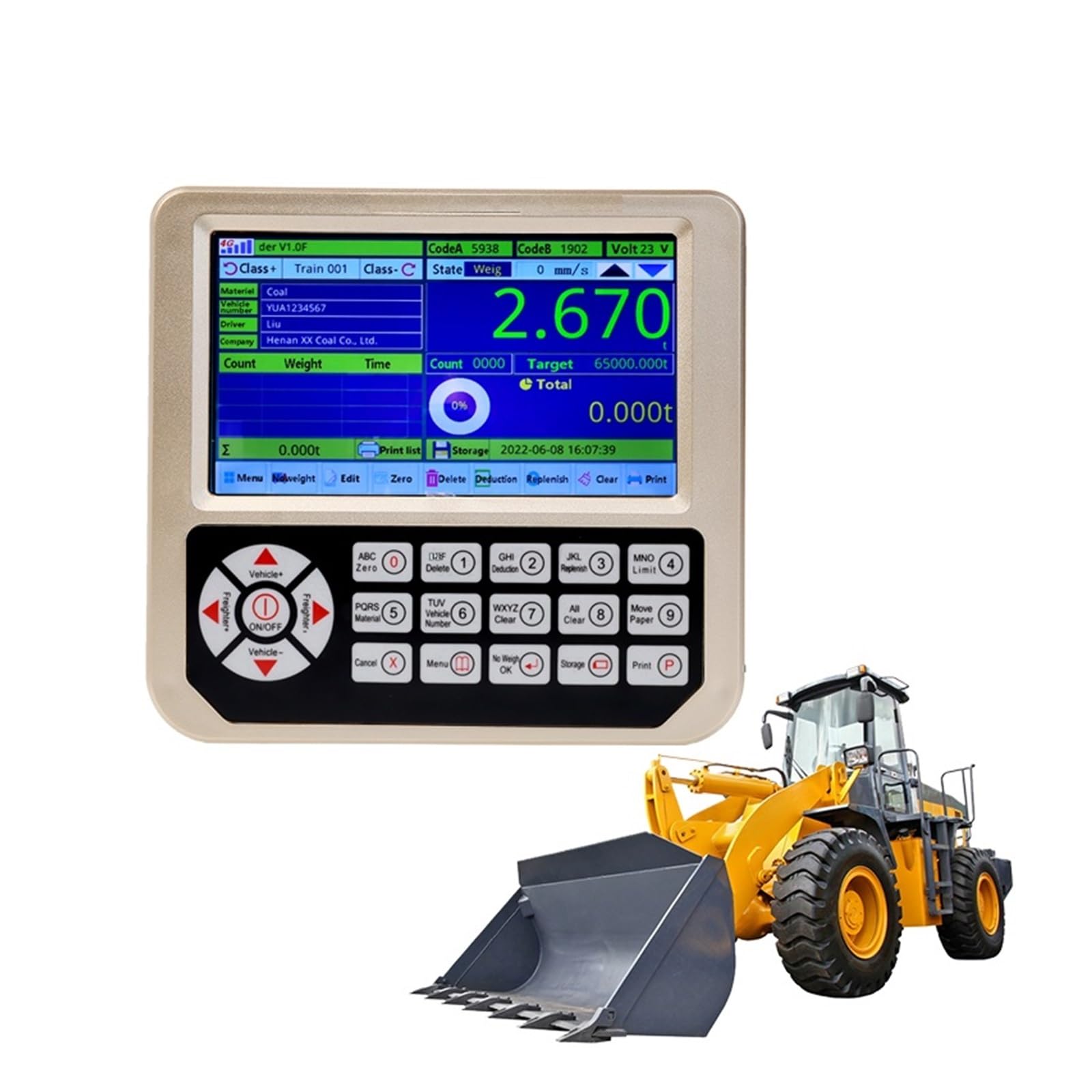 Cyfrowy wskaźnik wagi, czujnik tensometryczny z wyświetlaczem LCD, sterowanie do wagi dozującej, waga podłogowa(Forklift Scale)