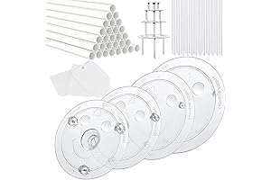 Soporte para pasteles de pisos: juego de varillas de apoyo de plástico...