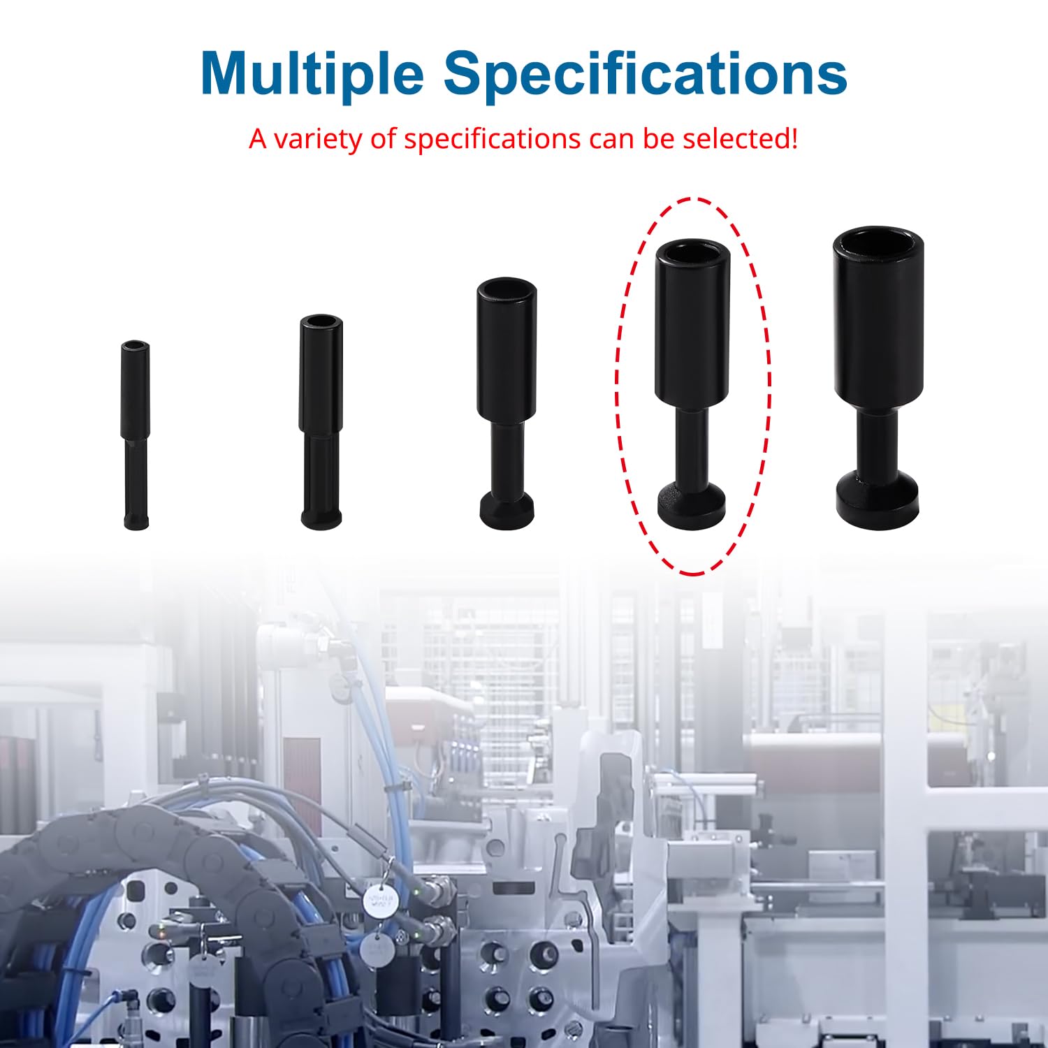 20x Pneumatik-Verschlussstopfen 10 Mm OD – Schwar Produktbild-Vorschau 2