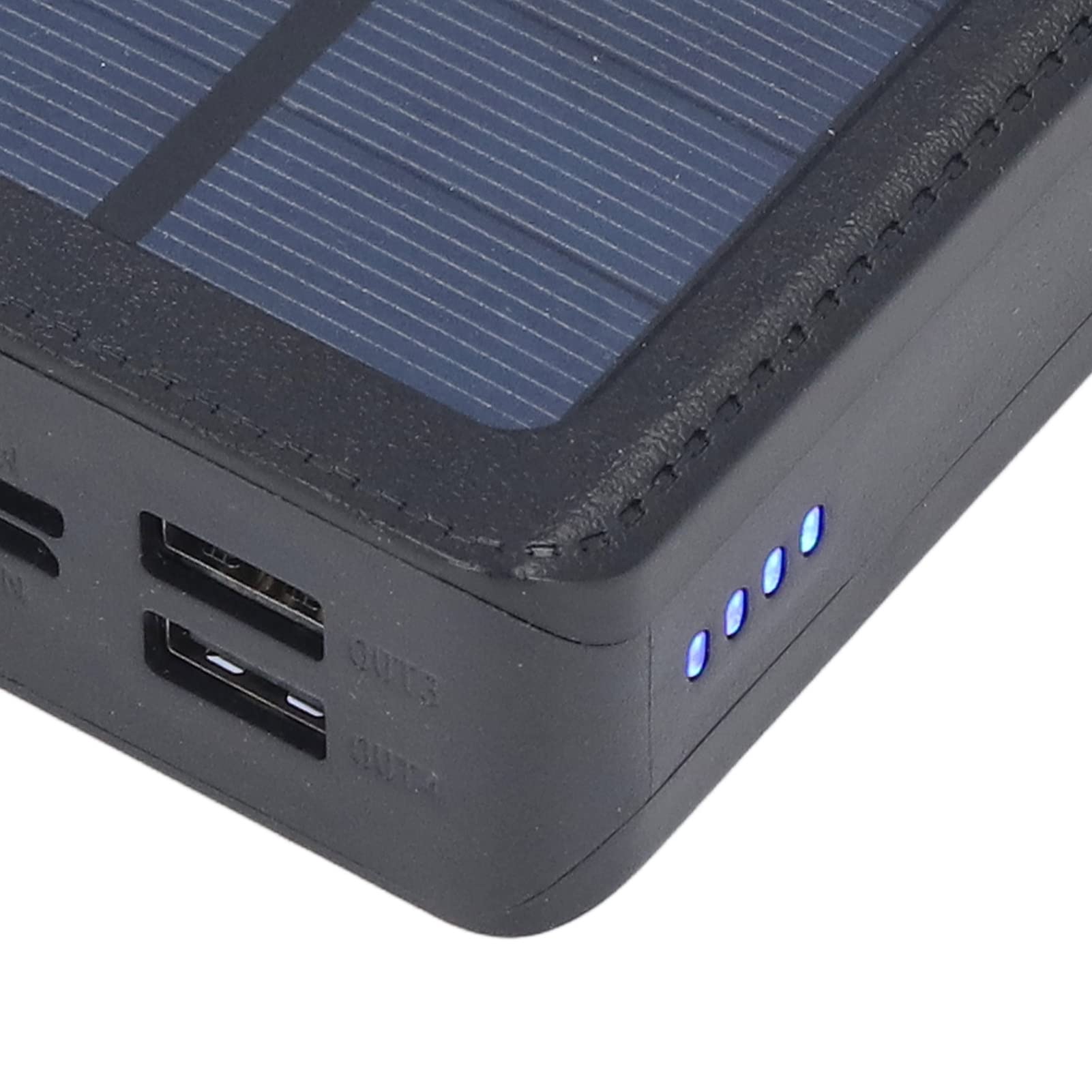 Power Bank Portatile, Power Bank Solare 32 LED 30000 MAh Power Bank di Grande capacità 4 USB Ricarica Rapida Campeggio Antipolvere all'aperto, Caricabatterie per Telefoni