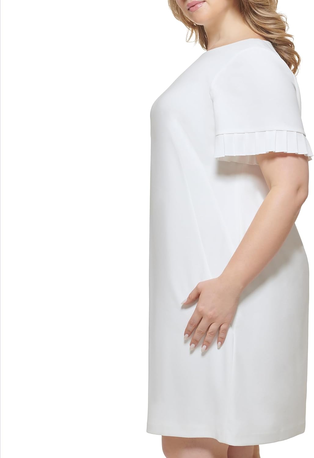 Tommy Hilfiger Scuba Crepe Grommet Sleeve Shift Dress - Image 3