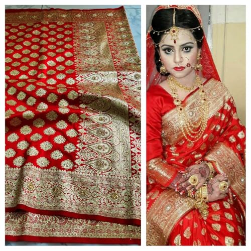 LYANNA red banarasi silk saree – image 6