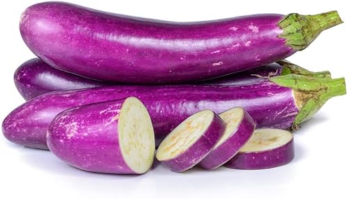 Miniatura 4 de Semillas largas de berenjena morada para plantar, más de 100 semillas tradicionales por paquete, semillas de jardín de Isla (semillas de jardín de