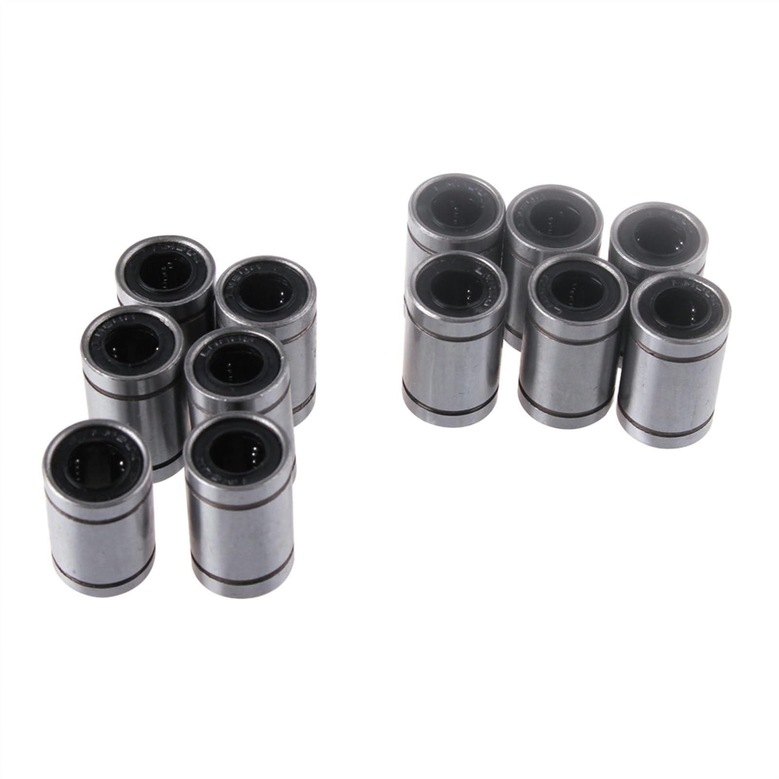 Douille linéaire LM8UU LM10UU LM12UU LM16UU, roulements linéaires for tiges, Rail de revêtement, pièces d'arbre linéaire, 8mm 10mm 12mm, 12 pièces/lot(LM16UU)
