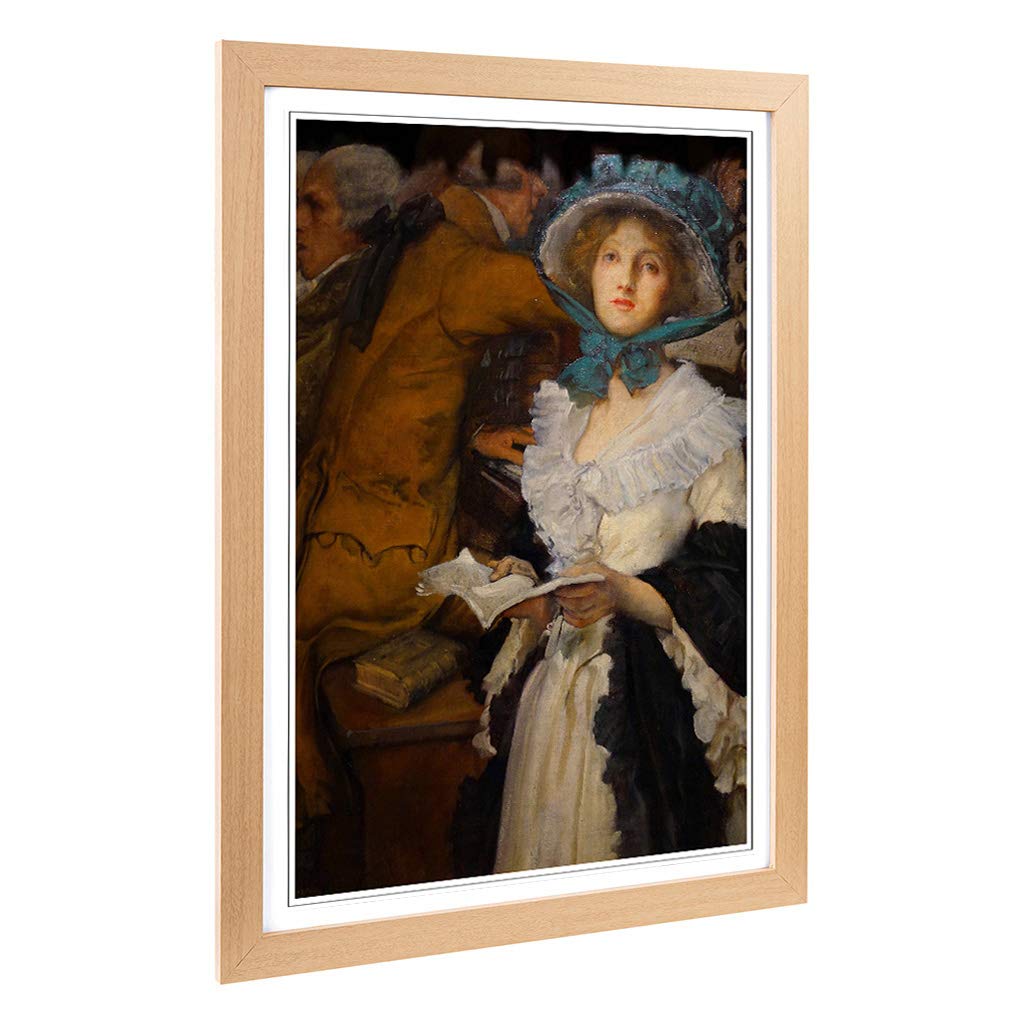 Big Box Art Framed Print of Edwin Austin Abbey in The Choir Design | Wall Art Picture | Home Decor for Kitchen, Living Room, Bedroom, Hallway, Oak, A2 / 24.5x18 Inch / 62x45cm