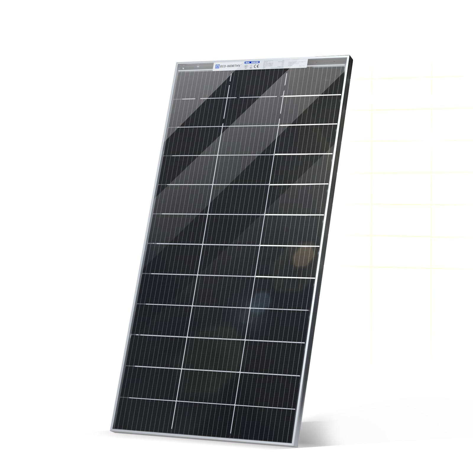 Bifacial 195 Watt 12 Volt Solar Panel 12BB Monocrystalline Double-Sided Power Generation High Efficiency PV Solar Panel for Motorhome, Vans, Campervan, Caravan, Boat, Home Off Grid