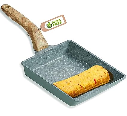 HARI Nonstick Omelette Pan Japanese Tamagoyaki Egg Pan Rectangular Small Non Stick Frying Pan 8 - ? x 6 - ?