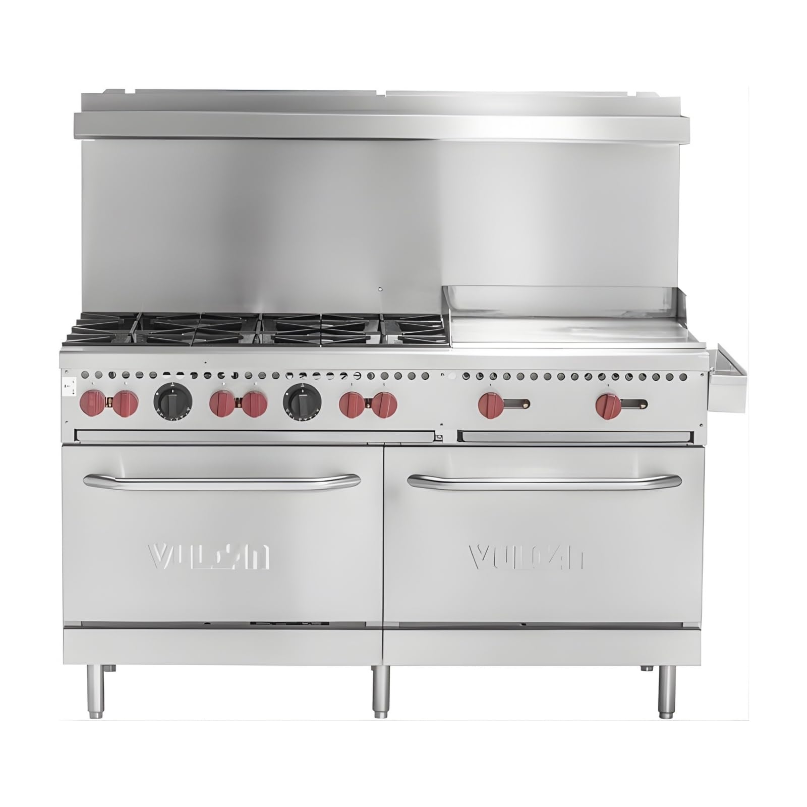 VULCAN SX Series - Value Engineered Light Duty Restaurant Range (60" 6-Burner w/ 24" Griddle, Natural Gas, High Elevation)