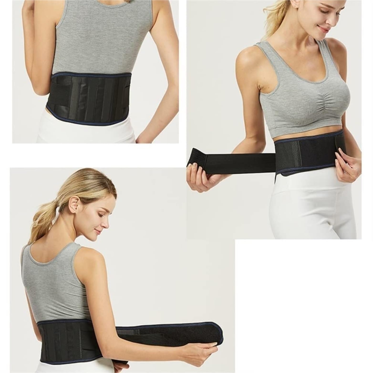 gorset korekcyjny, Pas podtrzymujący talię Samonagrzewający się pas plecy i(Gray,XXL)
