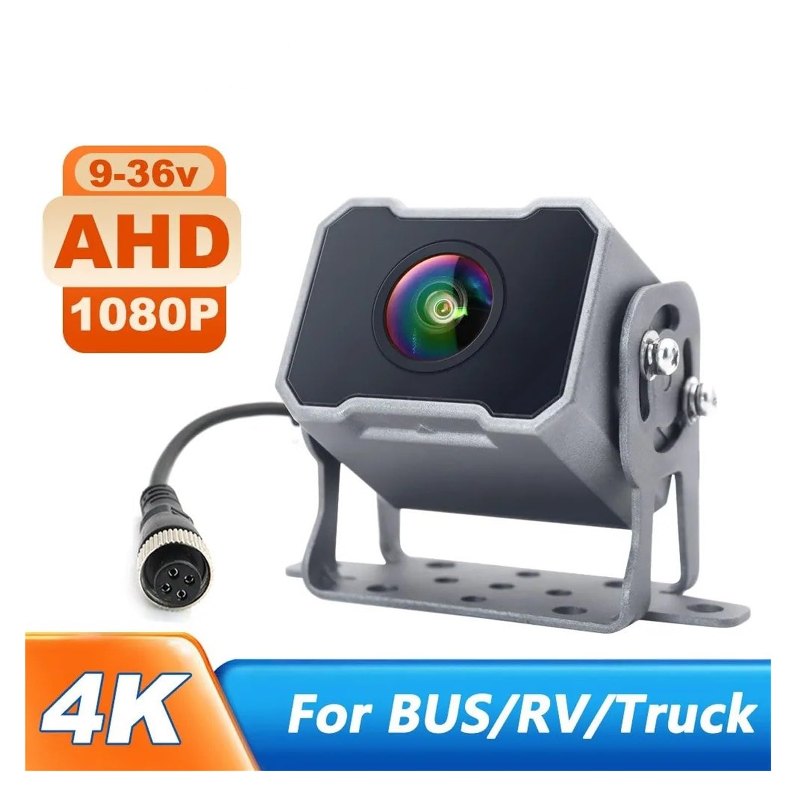 Cámara Visión Trasera CVBS para Coche Camión CCD AHD 1080P para Autobuses Escolares Remolques Camionetas Vehículos Recreativos Cámara Marcha Atrás Coche(AV)