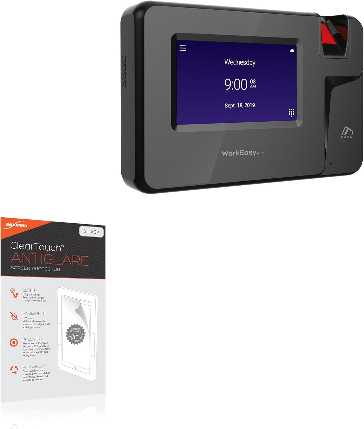 BoxWave Screen Protector Compatible with Timelogix TL200 (4.3 in) - ClearTouch Anti-Glare (2-Pack), Anti-Fingerprint Matte Film Skin