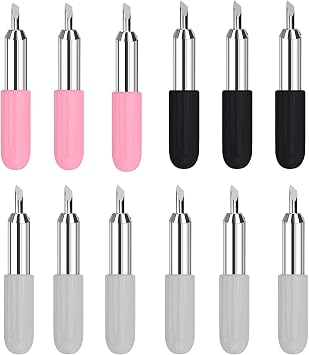 12 Pcs Replacement Cutting Blades Compatible for Cricut, Three Different Degrees 6pcs 45  Standard Blades/3pcs 30  Fine Point Blades/3pcs 60 Deep Cut Blade K274-12